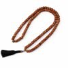 108 Bead Wood Buddhist Mala Prayer Beads black Tassel silver guru