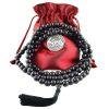 12mm Black Wood Buddhist Prayer Bead Necklace black tassel with bag