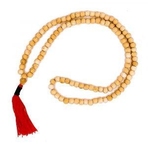 8mm Plain Wood Buddhist Prayer Bead Mala Necklace