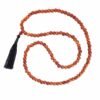 8mm tamarind wood Buddhist Prayer Bead Necklace Black Tassel