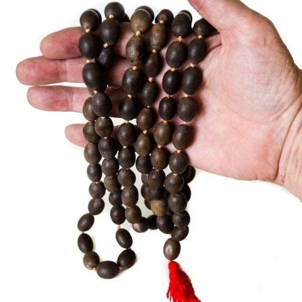 Lotus Seed Prayer Bead Yoga Mala in hand