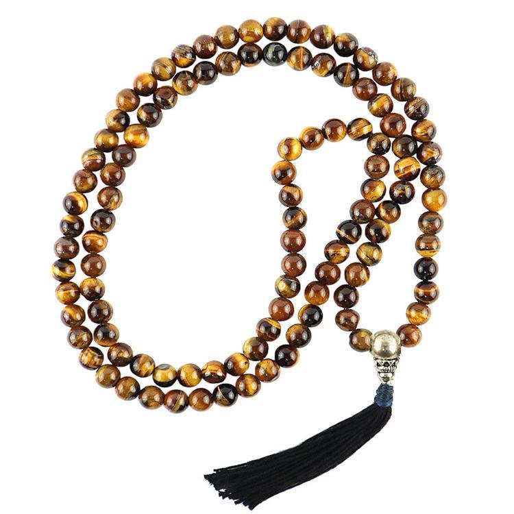 Geniune 12mm Black Monk Bead Necklace Blessed by Monks