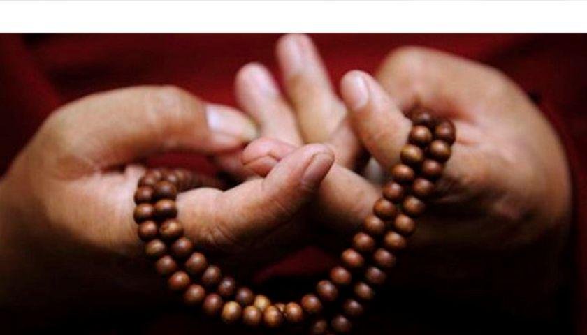 Monk Blessed 8mm Wood Buddhist Mala Prayer Beads